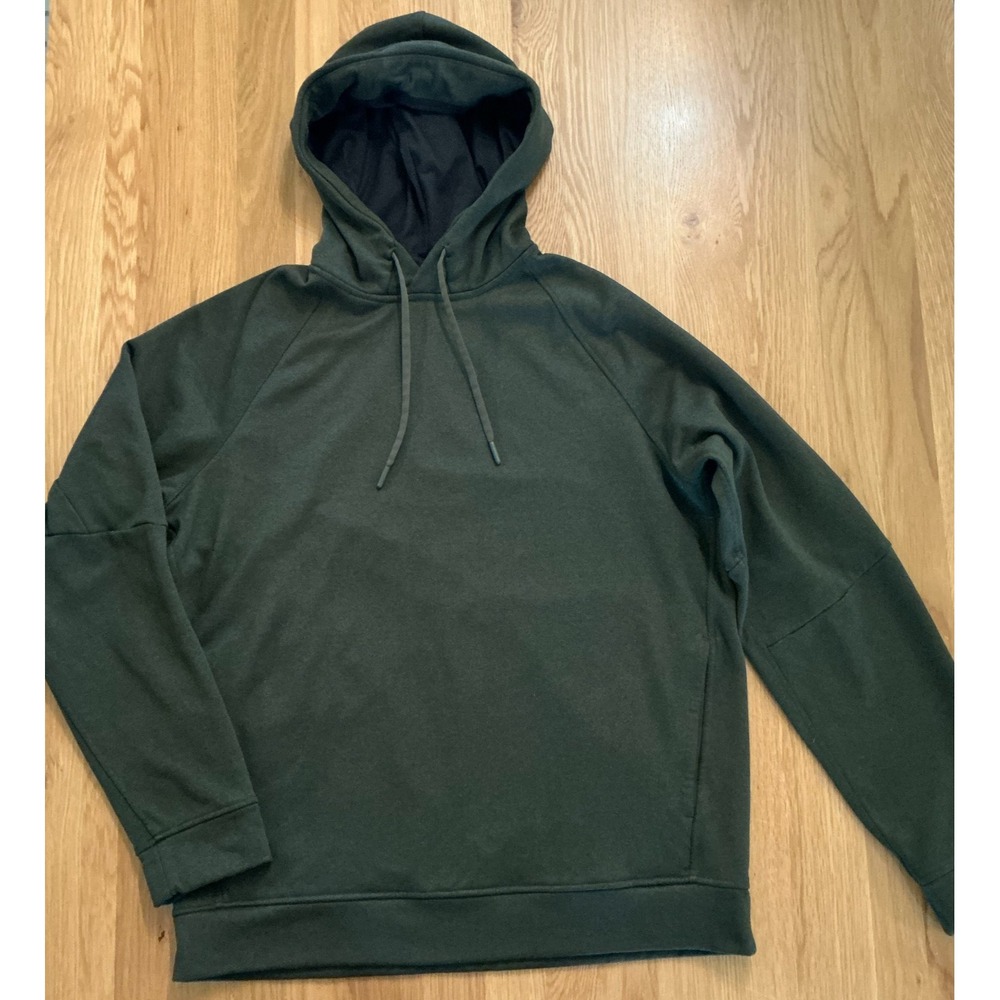 Lululemon City Sweat Thermo Hoodie Mens L Heathered Dark Olive M3BC1S